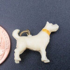 Vintage Celluloid Plastic Mastiff Dog Cracker Jack Prize Charm for Bracelet
